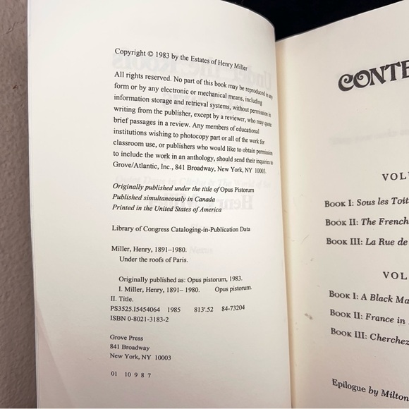 Under the Roofs of Paris Henry Miller Paperback Book Good Condition - Picture 6 of 9